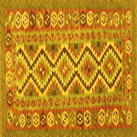 Ahgly Company Indoor Rectangle Southwestern Yellow Country Area Rugs, 5 '7'