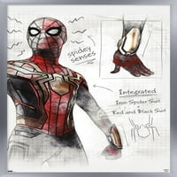 Marvel Spider -Man: Няма начин вкъщи - Скици за стена плакат, 14.725 22.375 рамки
