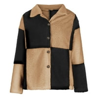 Jyeity горещо есен готино топло фау палто яке зимен бутон пачуърк с дълъг ръкав цвят на връхни дрехи уау Dreamcoat Yellow Size