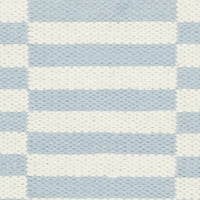 Montauk Raeyln Striped Cotton Runner Rug, Ivory Light Blue, 2'3 5 '