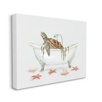 Спелилна морска костенурка вана за къпане животни и насекоми галерия за боядисване Опаковано платно за печат стена изкуство