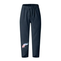 Levmjia sweatpants for Women Clearance Trendy висока талия с права тръба венчелистчета панталон памук памук коноп многостранни