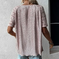 Летни върхове за жени с къси ръкави върхове блузи редовно прилягащи тениски пуловер тениски върхове солидни тениски v върхове