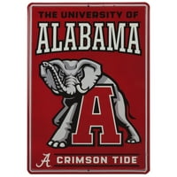 Алабама Crimson Tide 3.5 '' 5 '' Team Metal Sign