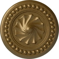 Ekena Millwork 3 4 OD 2 P Foster Shell Таван медальон, ръчно рисуван бледо злато